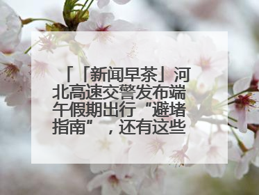「新闻早茶」河北高速交警发布端午假期出行“避堵指南”，还有这些热点……