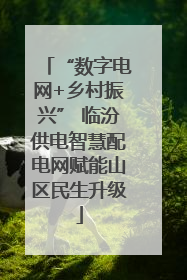 “数字电网+乡村振兴” 临汾供电智慧配电网赋能山区民生升级