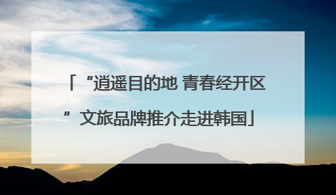 “逍遥目的地 青春经开区”文旅品牌推介走进韩国