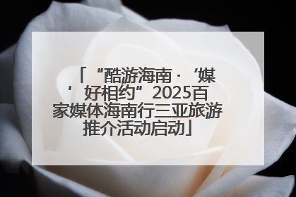 “酷游海南 ·‘媒’好相约”2025百家媒体海南行三亚旅游推介活动启动