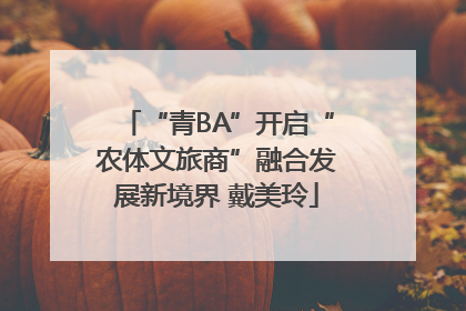 “青BA”开启“农体文旅商”融合发展新境界 戴美玲
