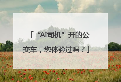 “AI司机”开的公交车，您体验过吗？