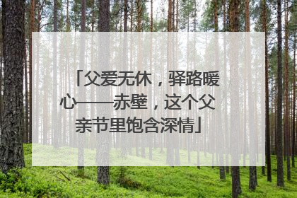 父爱无休，驿路暖心——赤壁，这个父亲节里饱含深情