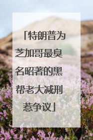 特朗普为芝加哥最臭名昭著的黑帮老大减刑惹争议