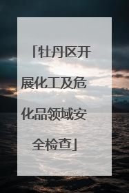 牡丹区开展化工及危化品领域安全检查