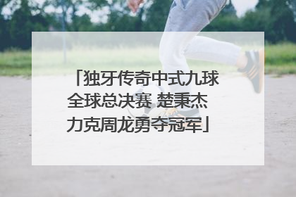 独牙传奇中式九球全球总决赛 楚秉杰力克周龙勇夺冠军