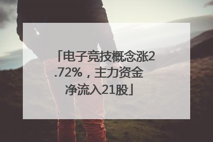 电子竞技概念涨2.72%，主力资金净流入21股