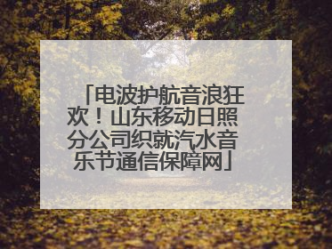电波护航音浪狂欢！山东移动日照分公司织就汽水音乐节通信保障网