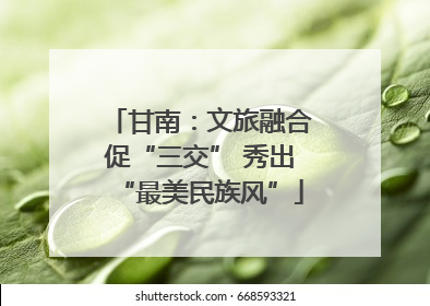 甘南：文旅融合促“三交” 秀出“最美民族风”