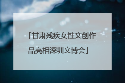 甘肃残疾女性文创作品亮相深圳文博会