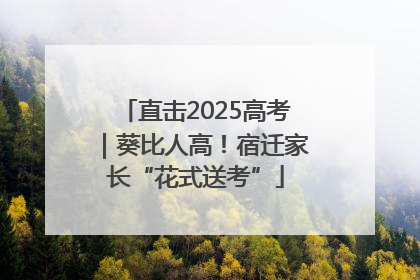 直击2025高考｜葵比人高！宿迁家长“花式送考”