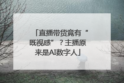 直播带货竟有“既视感”？主播原来是AI数字人