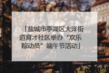 盐城市亭湖区大洋街道育才社区举办“欢乐粽动员”端午节活动