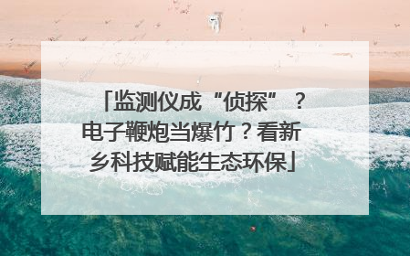监测仪成“侦探”？电子鞭炮当爆竹？看新乡科技赋能生态环保