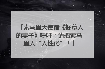 索马里大使借《掘墓人的妻子》呼吁：请把索马里人“人性化”！