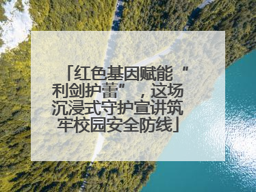 红色基因赋能“利剑护蕾”，这场沉浸式守护宣讲筑牢校园安全防线