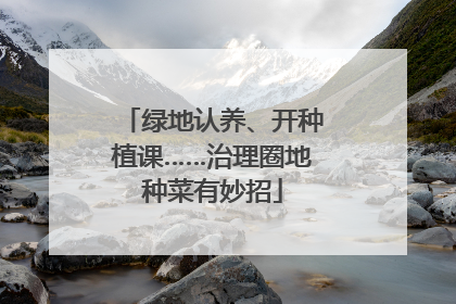 绿地认养、开种植课……治理圈地种菜有妙招