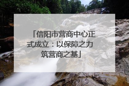信阳市营商中心正式成立：以保障之力 筑营商之基