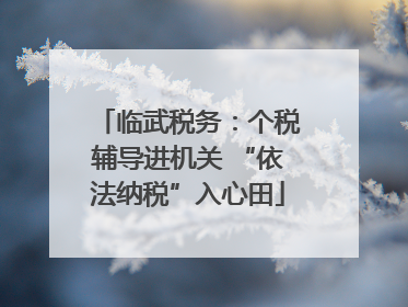 临武税务：个税辅导进机关 “依法纳税”入心田