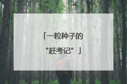 一粒种子的“赶考记”