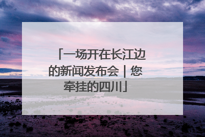 一场开在长江边的新闻发布会｜您牵挂的四川
