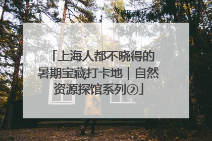 上海人都不晓得的 暑期宝藏打卡地｜自然资源探馆系列②