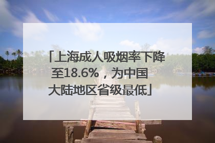 上海成人吸烟率下降至18.6%，为中国大陆地区省级最低