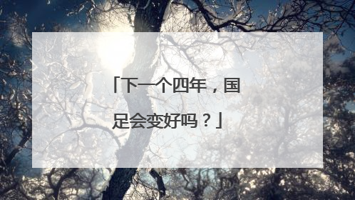 下一个四年，国足会变好吗？