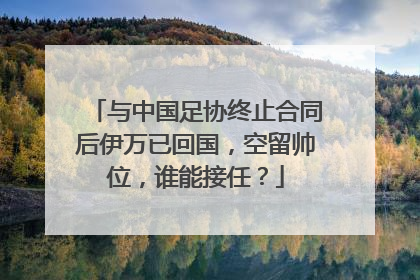 与中国足协终止合同后伊万已回国，空留帅位，谁能接任？