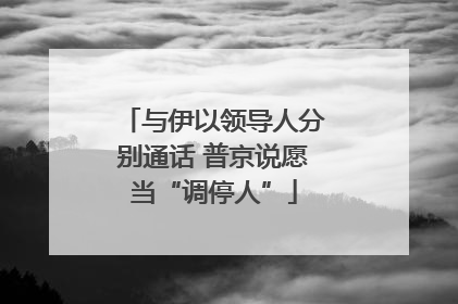与伊以领导人分别通话 普京说愿当“调停人”