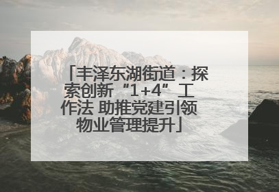 丰泽东湖街道：探索创新“1+4”工作法 助推党建引领物业管理提升