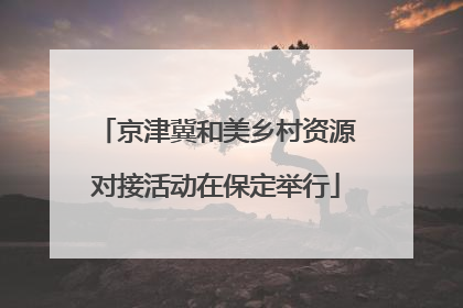 京津冀和美乡村资源对接活动在保定举行