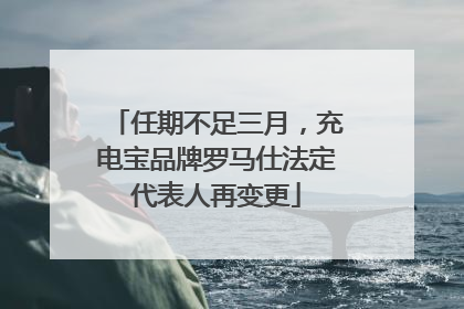 任期不足三月，充电宝品牌罗马仕法定代表人再变更