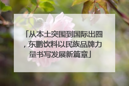 从本土突围到国际出圈，东鹏饮料以民族品牌力量书写发展新篇章