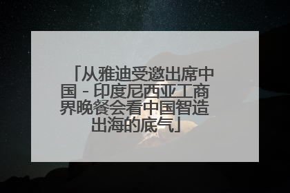 从雅迪受邀出席中国－印度尼西亚工商界晚餐会看中国智造出海的底气