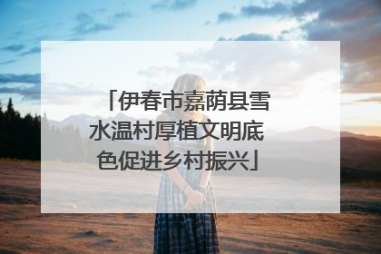 伊春市嘉荫县雪水温村厚植文明底色促进乡村振兴