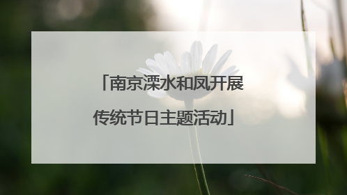 南京溧水和凤开展传统节日主题活动