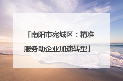 南阳市宛城区：精准服务助企业加速转型