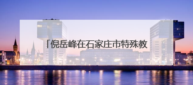 倪岳峰在石家庄市特殊教育学校看望慰问少年儿童