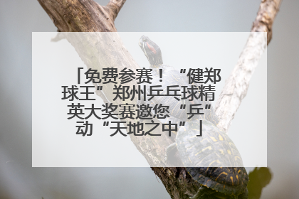 免费参赛！“健郑球王”郑州乒乓球精英大奖赛邀您“乒”动“天地之中”