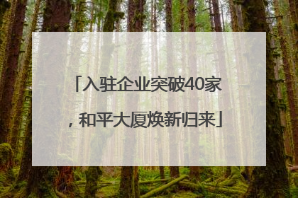 入驻企业突破40家，和平大厦焕新归来