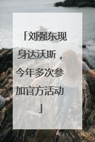 刘强东现身达沃斯，今年多次参加官方活动