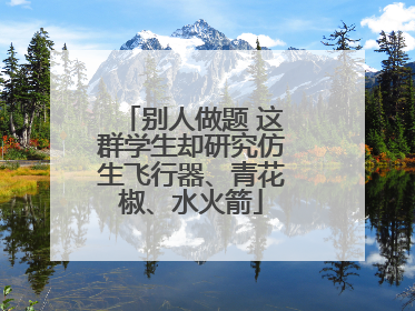 别人做题 这群学生却研究仿生飞行器、青花椒、水火箭