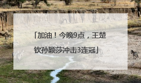 加油！今晚9点，王楚钦孙颖莎冲击3连冠