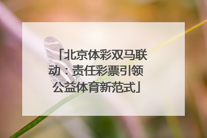 北京体彩双马联动：责任彩票引领公益体育新范式