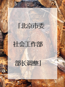 北京市委社会工作部部长调整