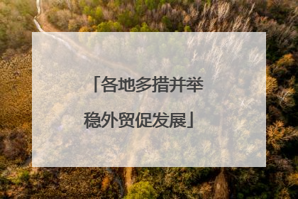各地多措并举稳外贸促发展