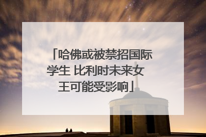 哈佛或被禁招国际学生 比利时未来女王可能受影响