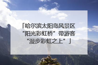 哈尔滨太阳岛风景区“阳光彩虹桥”带游客“漫步彩虹之上”