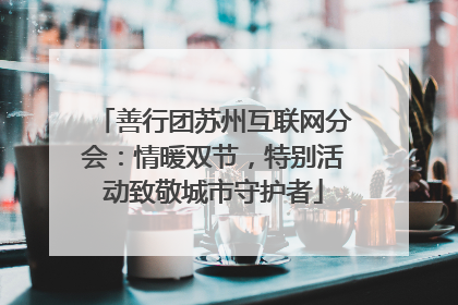 善行团苏州互联网分会：情暖双节，特别活动致敬城市守护者